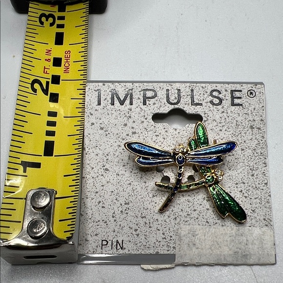 Impulse Jewelry - NWT Impulse Dragonfly Brooch with Blue and Green Enamel